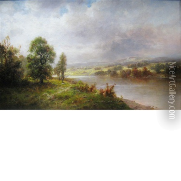 Along The River Oil Painting - Thomas Bailey Griffin
