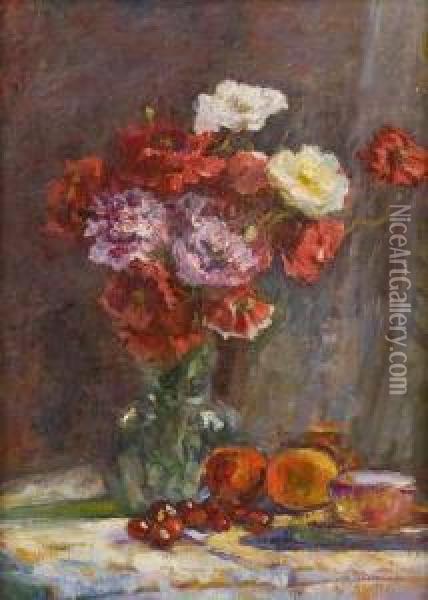 Bouquet Mixte Oil Painting - Anna Boch