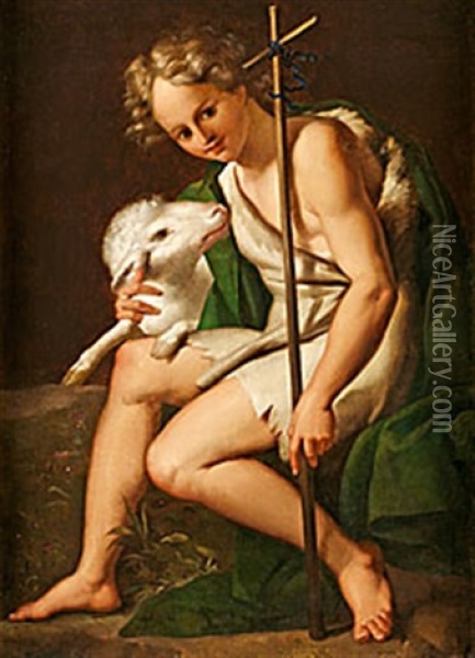 Johannes Doparen Oil Painting - Bartolomeo Schedoni