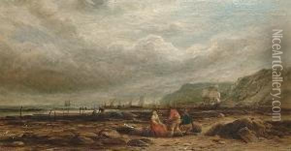 'on The South Coast, Morning'; 'hastings' Oil Painting - George D. Callow