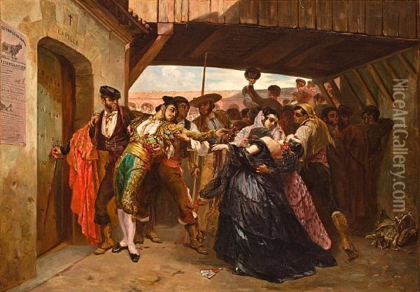 The Wounded Matador Oil Painting - John Phillip