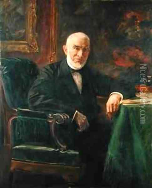Senator Ferdinand Moring (1818-1900) Oil Painting - Ferdinand Brutt