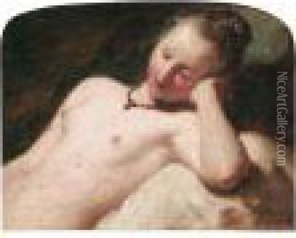 Study Of A Female Nude Oil Painting - William Etty
