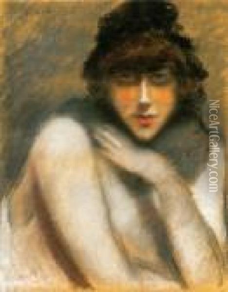 Zorka, About 1920 Oil Painting - Jozsef Rippl-Ronai