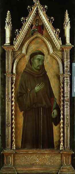 St. Francis of Assisi Oil Painting - di Nerio Ugolino