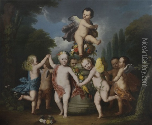 Allegoria Del Principe Carlo Francesco Oil Painting - Joseph Hickel