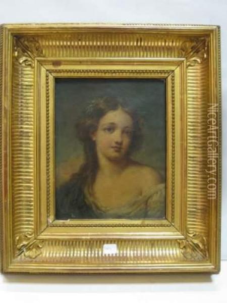 Portrait De Jeune Femme Oil Painting - Pierre-Joseph Dedreux-Dorcy