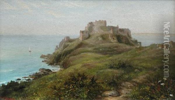 Gorey Castle Oil Painting - L Bosdet