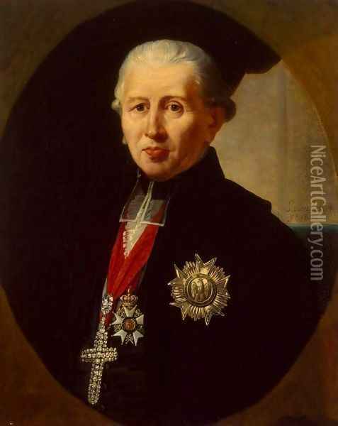 Portrait of Karl Theodor von Dalberg Oil Painting - Robert-Jacques-Francois-Faust Lefevre
