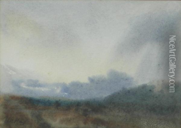A Cloudy Sunset Oil Painting - Thomas Marjoribanks Hay