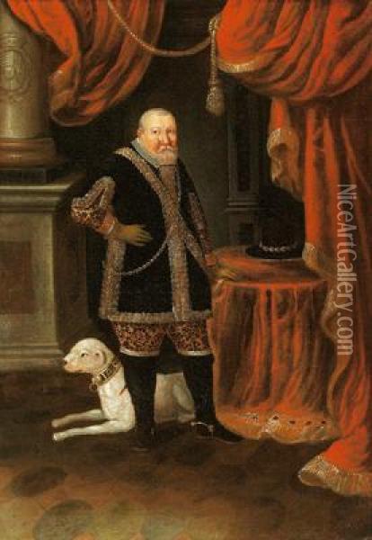 Ritratto Del Principe Elettore Di Sassonia Johann Georg I. Oil Painting - Daniel Ii Bretschneider