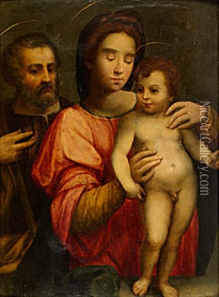 Heliga Familjen Oil Painting - Andrea Del Sarto