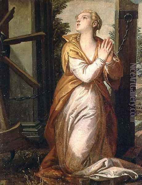 St. Catherine Oil Painting - Paolo Veronese (Caliari)