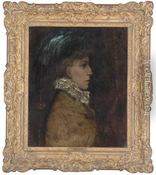 Sarah Bernhardt Oil Painting - Gustave Dore