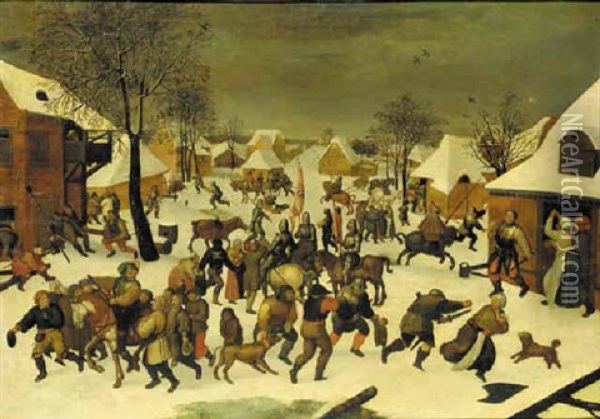 The Massacre Of The Innocents Oil Painting - Pieter Brueghel the Younger