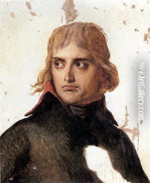 Portrait En Buste De Napoleon Bonaparte Oil Painting - Jacques-Louis David