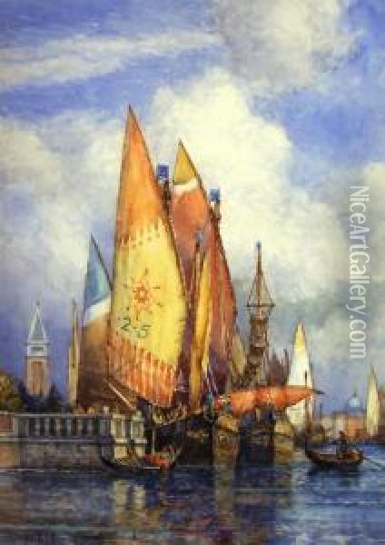 Venetian Scene Oil Painting - Frederick James Aldridge