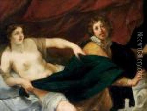 Joseph Et La Femme De Putiphar Oil Painting - Jacques Blanchard