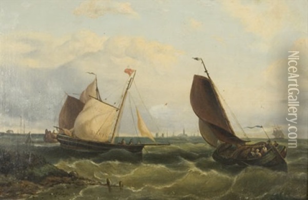 Choppy Seas Oil Painting - Nicolaas Riegen
