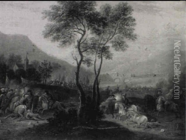 A Battle Between Turks And Christians Oil Painting - Karel Breydel