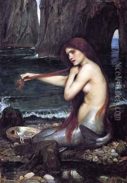 A Mermaid 1900 Oil Painting - John William Waterhouse