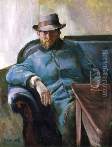 Portrait de Hans Jaeger 1889 Oil Painting - Edvard Munch