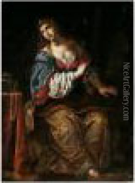 The Penitent Magdalene Oil Painting - Giovanni Battista Vanni