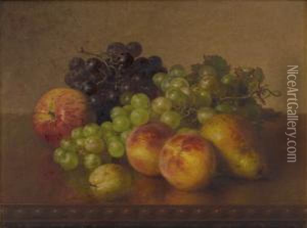 Still Life With Fruit Oil Painting - Robert Spear Dunning