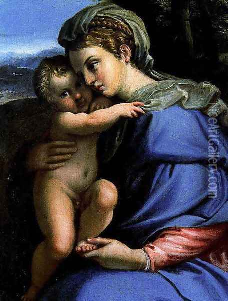 Virgin with Child Oil Painting - Annibale Carracci