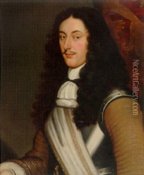 Portrait Of Prince William Of Orange, Half-length, In A Coat And Breast-plate With Sash Oil Painting - Gerrit Van Honthorst