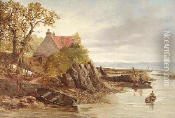 Cramond Ferry Oil Painting - John Jack