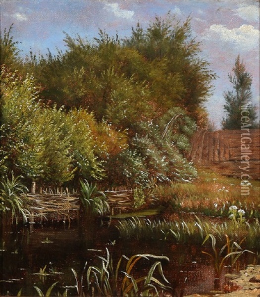 View From A Dam Oil Painting - Vilhelm Peter Karl Kyhn