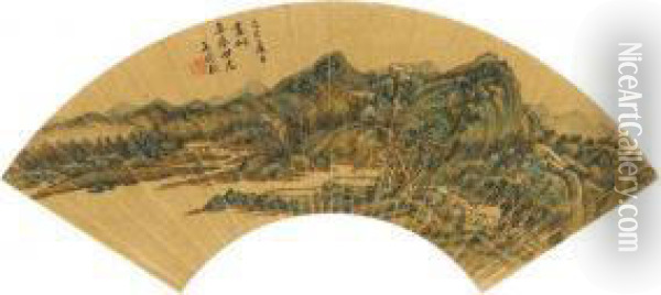 Retreat In The Summer Mountains Oil Painting - Wang Shimin