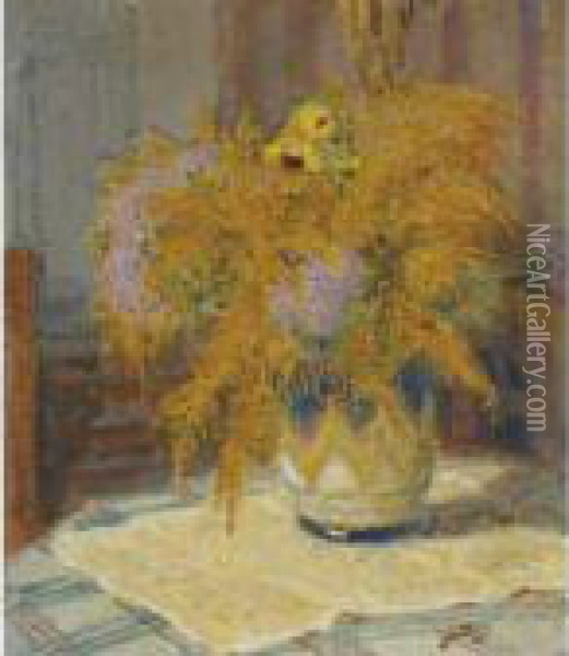 Bouquet De Fleurs Oil Painting - Pierre Eugene Montezin