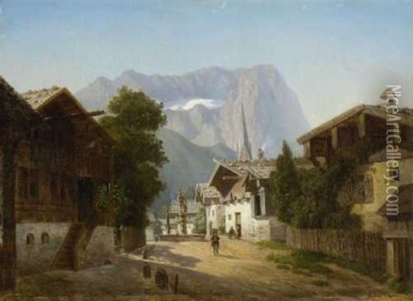 Partie In Garmisch Oil Painting - Franz Stegmann