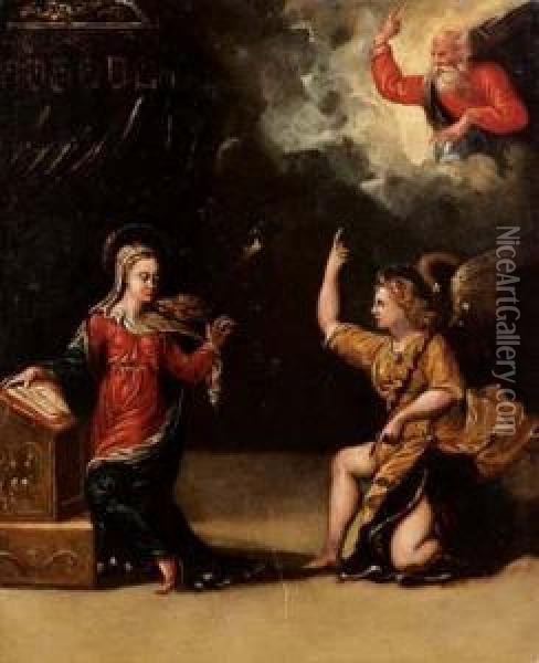 Annunciazione Oil Painting - Girolamo da Carpi