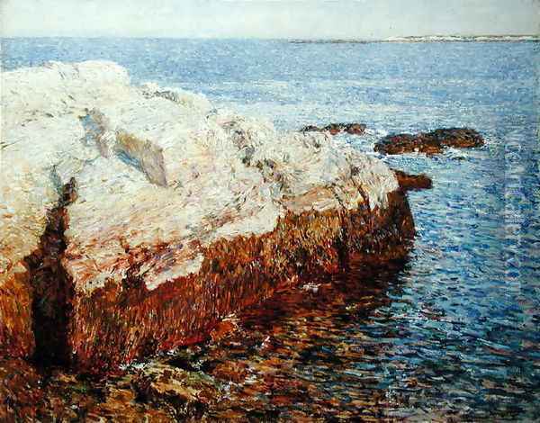 Cliff Rock, Appledore, 1903 Oil Painting - Childe Hassam