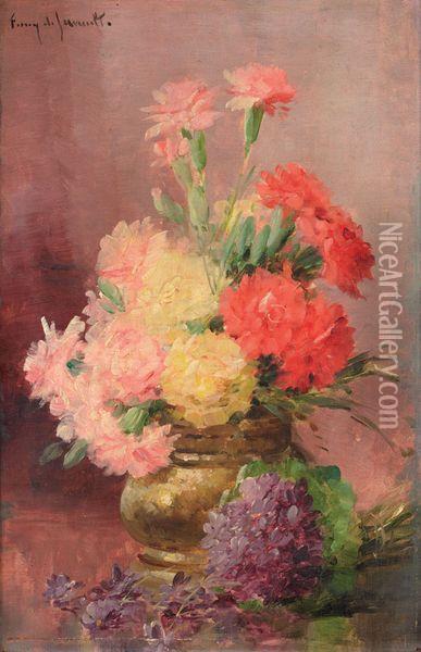 Bouquet De Fleurs Oil Painting - Albert Tibule Furcy De Lavault