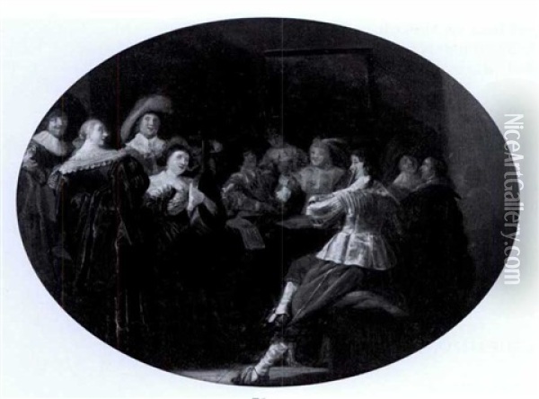 Musical Party Oil Painting - Pieter Jacobs Codde