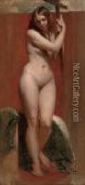 Standing Female Nude Oil Painting - William Edward Frost