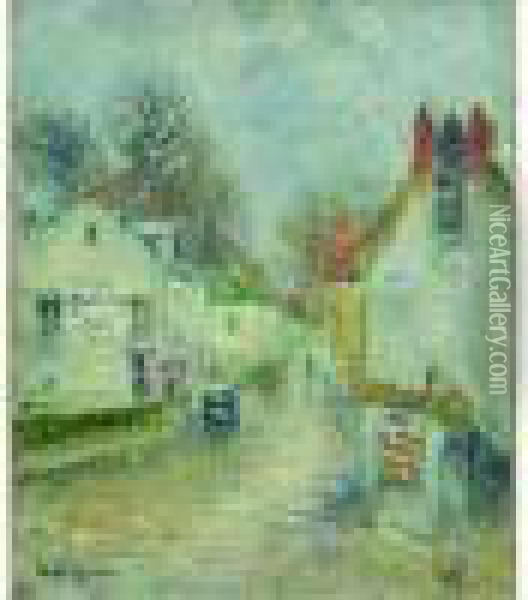  Rue De Pontoise, Effet De Pluie  Oil Painting - Gustave Loiseau