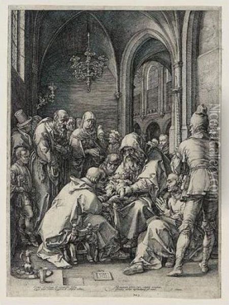 The Circumcision (holl.12) Oil Painting - Hendrick Goltzius