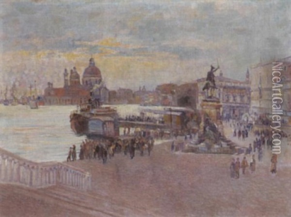 Partie In Venedig Oil Painting - Reinhard Caspar