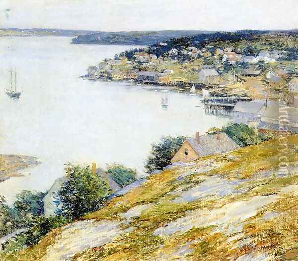 East Boothbay Harbor, 1904 Oil Painting - Willard Leroy Metcalf