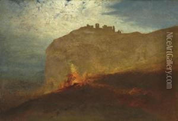 The Lesser Light To Rule The Night Oil Painting - John Samuel Raven