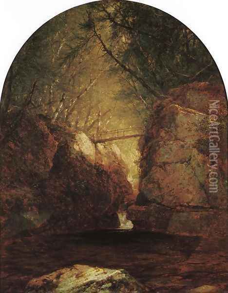 Bash Bish Falls Oil Painting - John Frederick Kensett