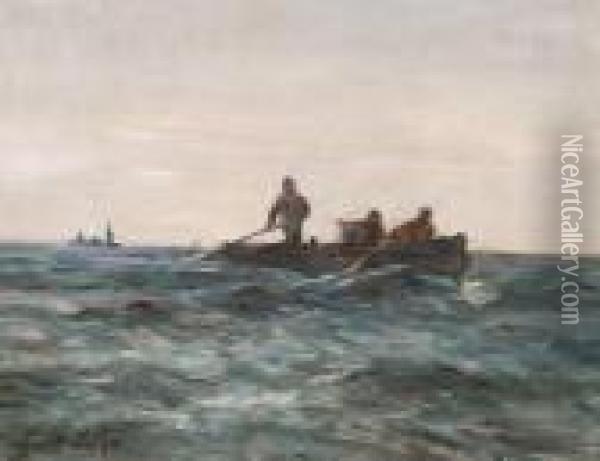 Barque Sur L'ocean Oil Painting - Gustave Colin