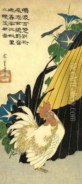 Kacho-ga III Oil Painting - Utagawa or Ando Hiroshige