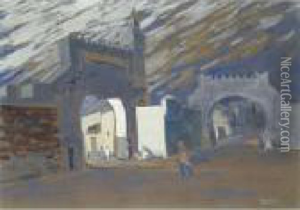 Bab Souika In Tunis - Mondnacht (bab Souika In Tunis - Moonlit Night) Oil Painting - Wassily Kandinsky