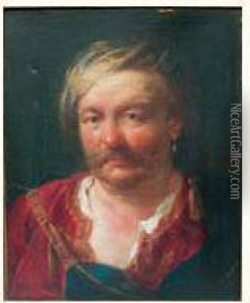 Portrait D'homme Au Turban Oil Painting - Giuseppe Nogari